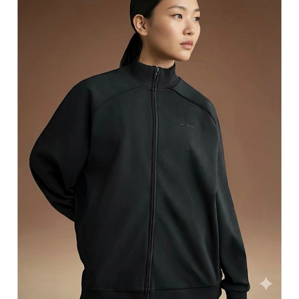 Nike X SKIMS Matte Tricot Oversized Track Jacket Obsidian Women's L Large Black